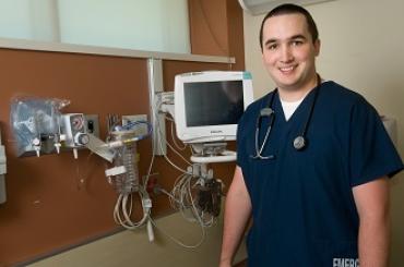 A Health PEI employee is pictured at work